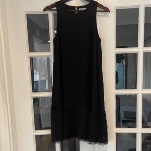 RACHEL Rachel Roy Black Fringe Midi Dress